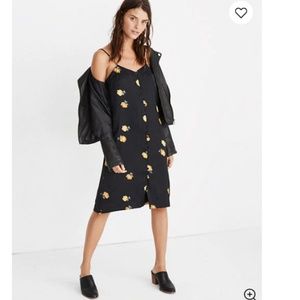 Madewell Button Front Slip Dress, Floating Floret